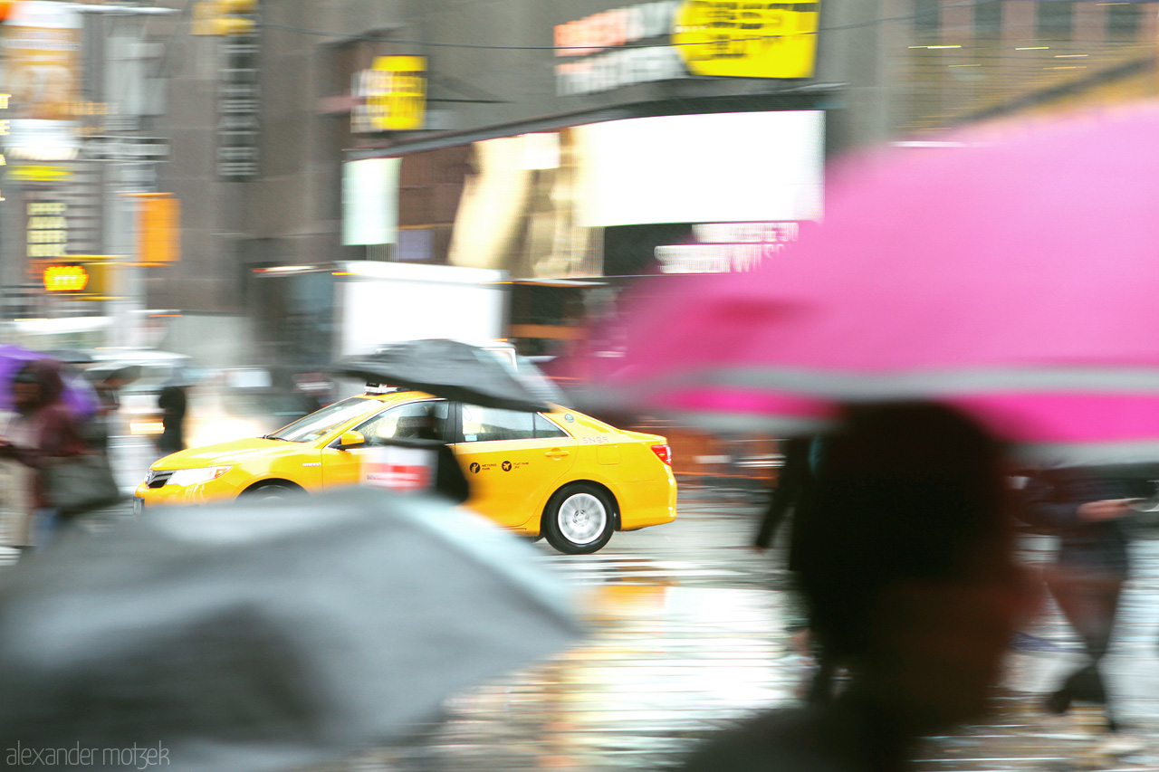 Foto von Gelbes Taxi in New York City schnell